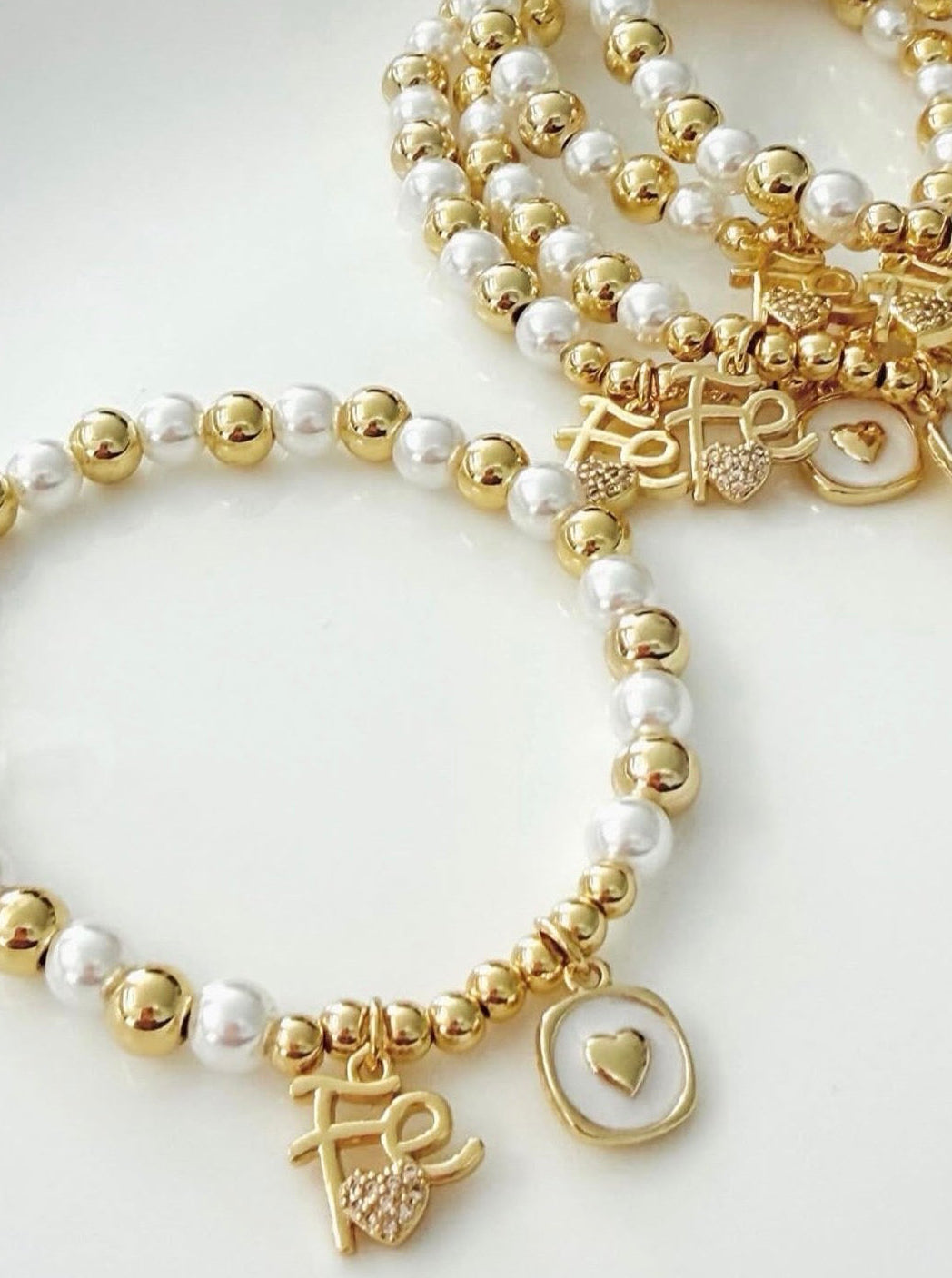 Faith & Heart Elastic Bracelets