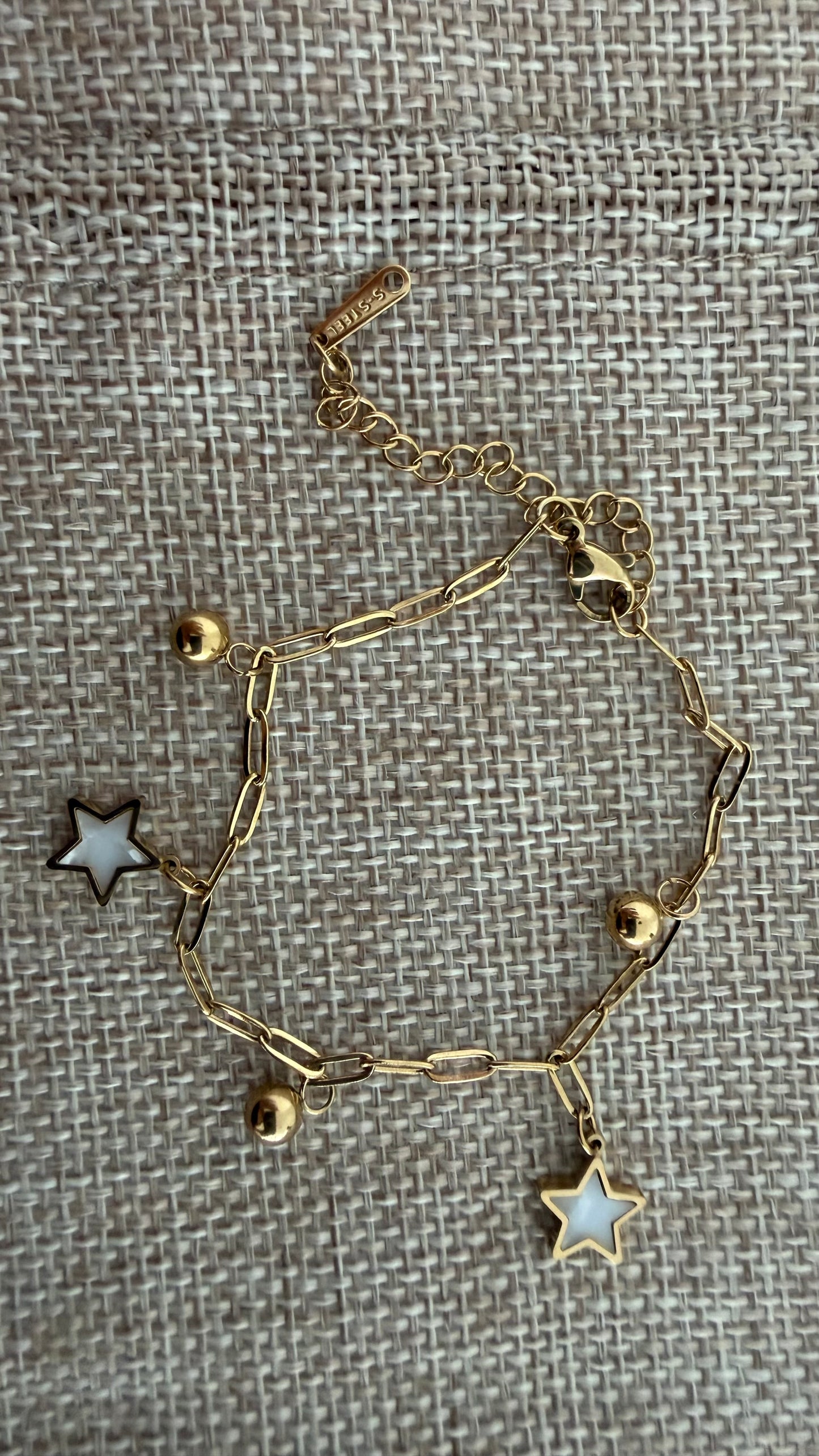 SS Pearl White Star Bracelets