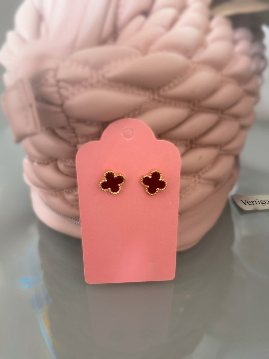 Scarlet Clover Studs