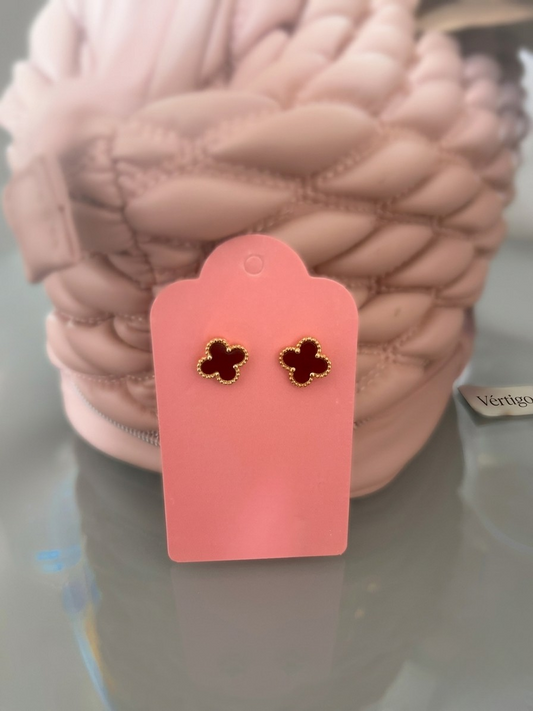 Scarlet Clover Studs